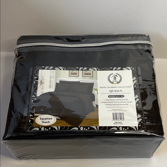 Hotel Bamboo Collection Other - NWT Hotel Bamboo Collection Queen Sheet Set - Black